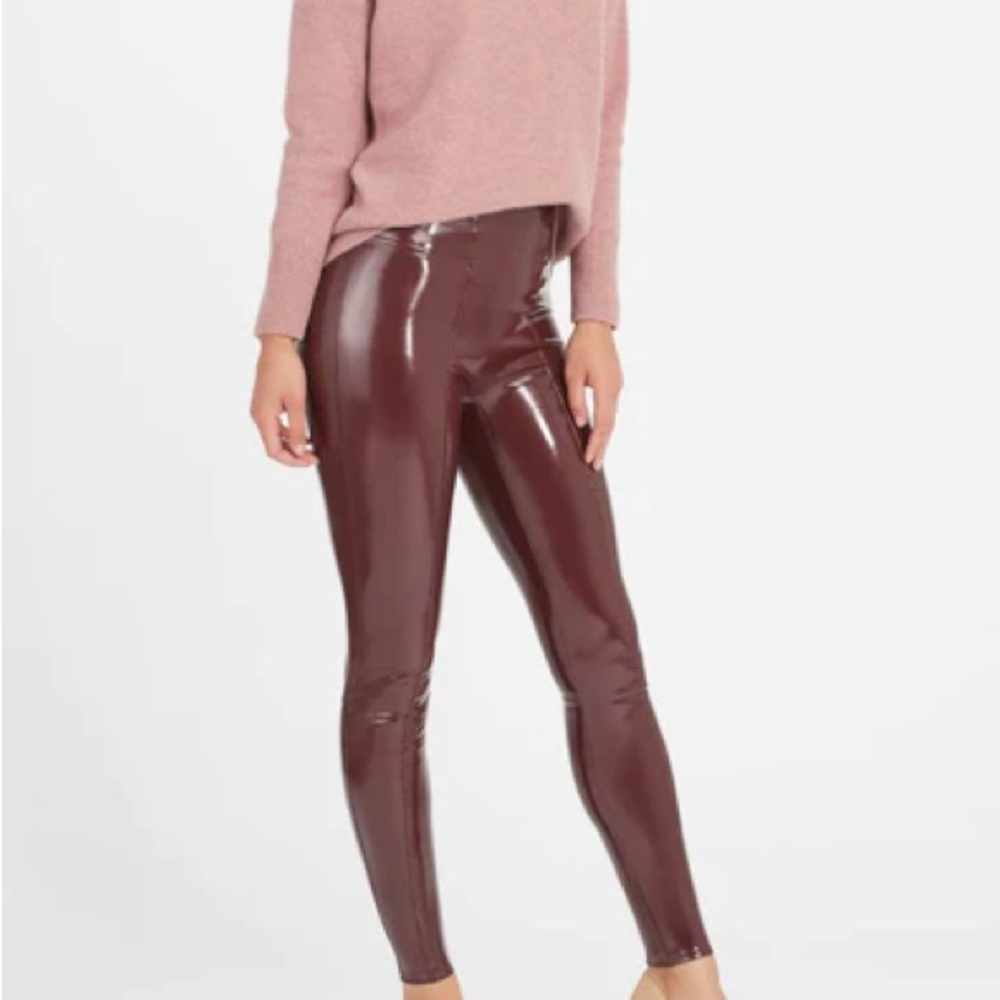 Brand new SPANX shape Faux Leather Patent Leggings